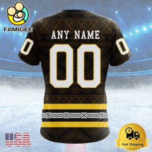 NHL Boston Bruins Special Design With Native Pattern Custom Name T Shirt, NHL Shirt