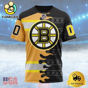 NHL Boston Bruins Special First Responders Design Custom Name T Shirt, NHL Shirt
