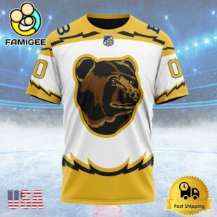 NHL Boston Bruins Special Reverse Retro Design Concept Custom Name T Shirt, NHL Shirt