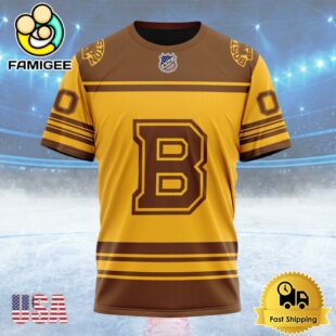 NHL Boston Bruins Special Two-tone Design Custom Name T Shirt, NHL Shirt