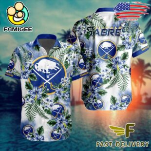 NHL Buffalo Sabres Hibiscus Hawaiian Shirt