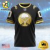 NHL Buffalo Sabres Special Black And Gold Design Custom Name T Shirt, NHL Shirt