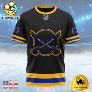 NHL Buffalo Sabres Special Blackout Design Custom Name T Shirt, NHL Shirt