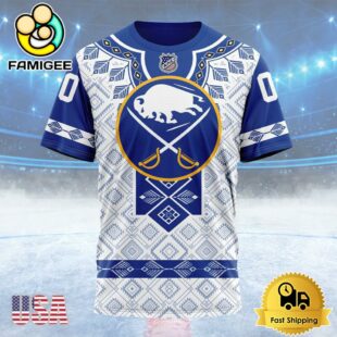 NHL Buffalo Sabres Special Native Heritage Design Custom Name T Shirt, NHL Shirt