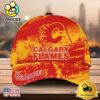 NHL Calgary Flames Explosive Grunge Logo 3D Print Cap