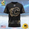 NHL Calgary Flames Personalized Military Appreciation Design Custom Name T Shirt, NHL Shirt