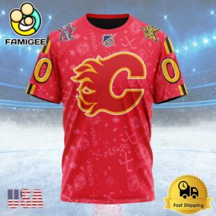 NHL Calgary Flames Special All-Star Game Design Custom Name T Shirt, NHL Shirt