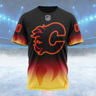 NHL Calgary Flames Special Bold Custom Name T Shirt, NHL Shirt