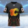 NHL Calgary Flames Special Design For Black History Month Custom Name T Shirt, NHL Shirt