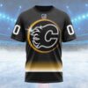 NHL Calgary Flames Special Eclipse Design Custom Name T Shirt, NHL Shirt