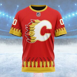 NHL Calgary Flames Special Indigenous Design Custom Name T Shirt, NHL Shirt