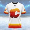 NHL Calgary Flames Special Whiteout Design Custom Name T Shirt, NHL Shirt