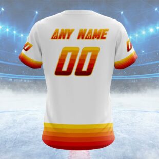 NHL Calgary Flames Special Whiteout Design Custom Name T Shirt, NHL Shirt