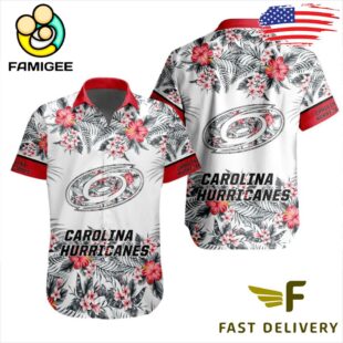 NHL Carolina Hurricanes Floral Hawaiian Shirt