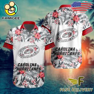 NHL Carolina Hurricanes Floral Hawaiian Shirt