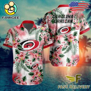 NHL Carolina Hurricanes Hibiscus Hawaiian Shirt