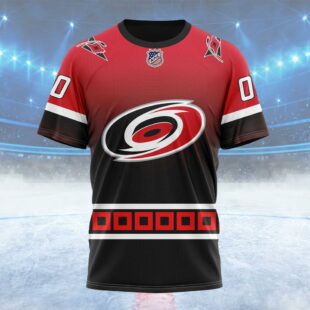 NHL Carolina Hurricanes New Gradient Series Concept Custom Name T Shirt, NHL Shirt