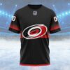 NHL Carolina Hurricanes Special Black And Gradient Design Custom Name T Shirt, NHL Shirt