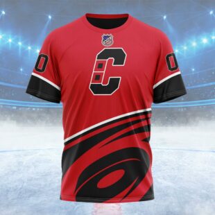 NHL Carolina Hurricanes Special Bold Custom Name T Shirt, NHL Shirt