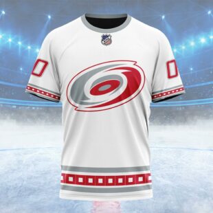 NHL Carolina Hurricanes Special Whiteout Design Custom Name T Shirt, NHL Shirt