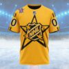 NHL Central Division Personalized NHL All-Star Game Yellow Kits Custom Name T Shirt, NHL Shirt