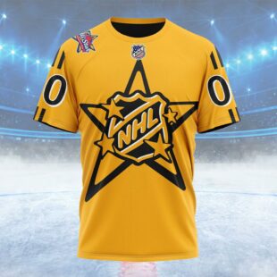 NHL Central Division Personalized NHL All-Star Game Yellow Kits Custom Name T Shirt, NHL Shirt