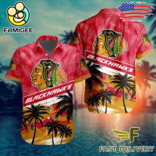 NHL Chicago Blackhawks Coconut Tree Hawaiian Shirt