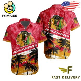 NHL Chicago Blackhawks Coconut Tree Hawaiian Shirt