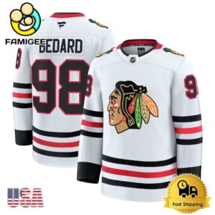 NHL Chicago Blackhawks Connor Bedard White Limited Hockey Jersey, Chicago Blackhawks Jersey