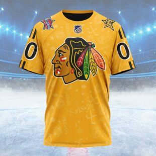NHL Chicago Blackhawks Special All-Star Game Design Custom Name T Shirt, NHL Shirt