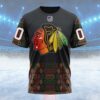NHL Chicago Blackhawks Special Design For Black History Month Custom Name T Shirt, NHL Shirt