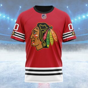 NHL Chicago Blackhawks Special Throwback Design Custom Name T Shirt, NHL Shirt