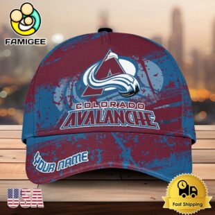 NHL Colorado Avalanche Explosive Grunge Logo 3D Print Cap