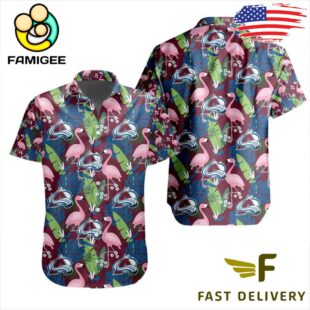 NHL Colorado Avalanche Flamingo Hawaiian Shirt