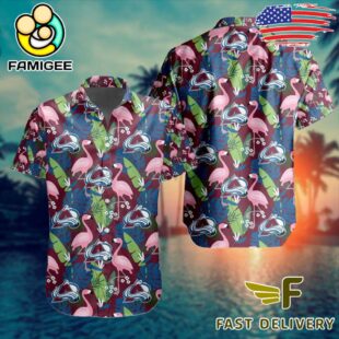 NHL Colorado Avalanche Flamingo Hawaiian Shirt