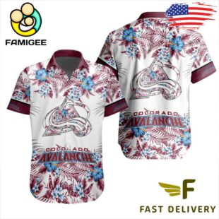 NHL Colorado Avalanche Floral Hawaiian Shirt