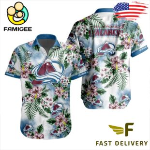 NHL Colorado Avalanche Hibiscus Hawaiian Shirt