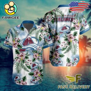 NHL Colorado Avalanche Hibiscus Hawaiian Shirt