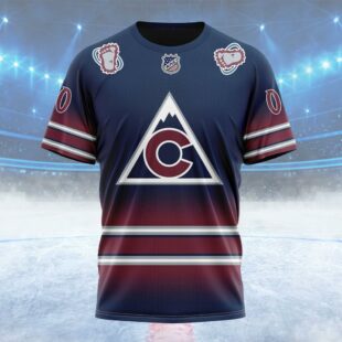 NHL Colorado Avalanche New Gradient Series Concept Custom Name T Shirt, NHL Shirt