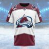 NHL Colorado Avalanche Personalized Away Kits Custom Name T Shirt, NHL Shirt