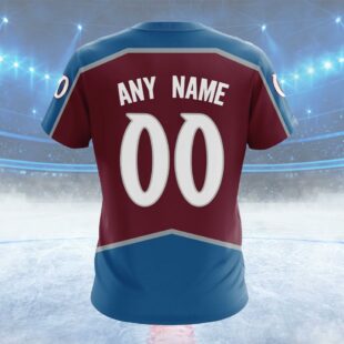 NHL Colorado Avalanche Personalized Home Kits Custom Name T Shirt, NHL Shirt