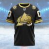 NHL Colorado Avalanche Special Black And Gold Design Custom Name T Shirt, NHL Shirt