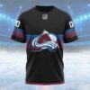 NHL Colorado Avalanche Special Black And Gradient Design Custom Name T Shirt, NHL Shirt
