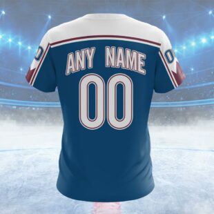 NHL Colorado Avalanche Special Colour Rush Design Custom Name T Shirt, NHL Shirt