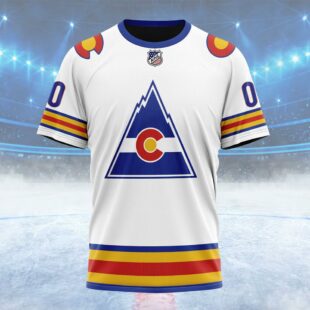 NHL Colorado Avalanche Special Throwback Design Custom Name T Shirt, NHL Shirt