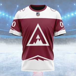 NHL Colorado Avalanche Special Two-tone Design Custom Name T Shirt, NHL Shirt