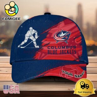 NHL Columbus Blue Jackets Bold Distressed Artwork Personalized 3D Cap