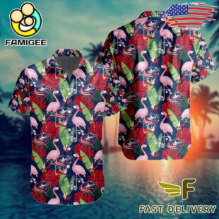 NHL Columbus Blue Jackets Flamingo Hawaiian Shirt