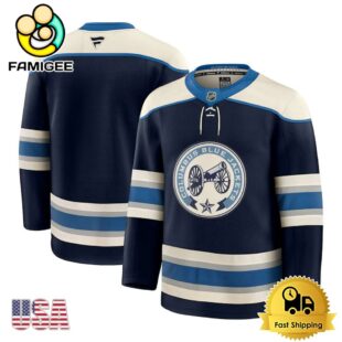 NHL Columbus Blue Jackets Logo Navy Limited Hockey Jersey, Columbus Blue Jackets Jersey