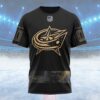 NHL Columbus Blue Jackets Personalized Military Appreciation Design Custom Name T Shirt, NHL Shirt